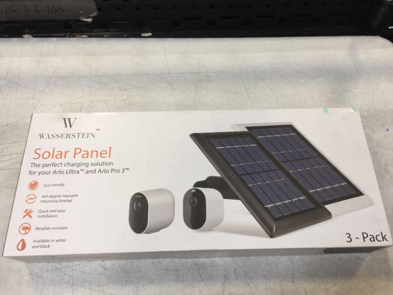 Photo 6 of Wasserstein Arlo Ultra, Ultra 2, Pro 3, Pro 4, Floodlight Cam Black Solar Panel (3-Pack)