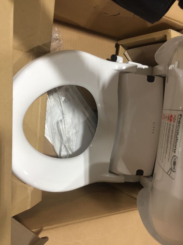 Photo 2 of Alpha Bidet iX Hybrid Bidet Toilet Seat in Elongated White | Endless Warm Water | Stainless Steel Nozzle | 4 Wash Functions | LED Nightlight | Warm Air Dryer | Wireless Remote | Oscillation and Pulse
