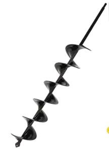 Photo 1 of 3 x 24 Inch Auger Drill Bit for Planting - Easy Planter Garden Auger - Bulb & Bedding Plant Augers - Post Hole Digger for 3/8” Hex Drive Drill