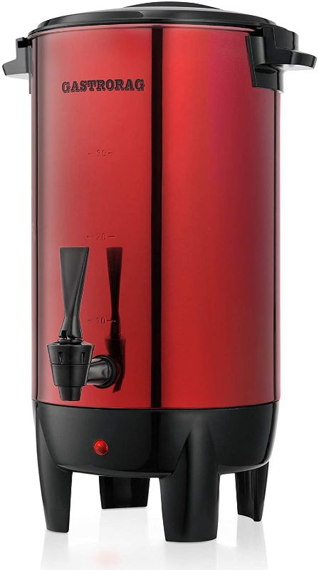 Photo 1 of GASTRORAG 30 CUP COMMERCIAL COFFEE URN, FROZEN RED