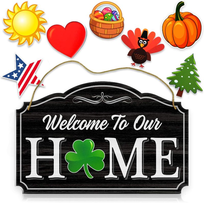 Photo 1 of BLISS ART Welcome to Our Home - Wood Grain Print Door & Wall Decoration Interchangeable Holiday Magnets Halloween, Easter, Fall, Christmas,...
PHOTO FOR REFERENCE. MAY VARY SLIGHTLY.