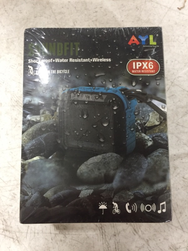 Photo 2 of Portable Outdoor and Shower Bluetooth 5.0 Speaker by AYL SoundFit, Water Resistant, Wireless with 10 Hour Rechargeable Battery Life, Powerful Audio Driver, Pairs with All Bluetooth Device (Ocean Blue)
