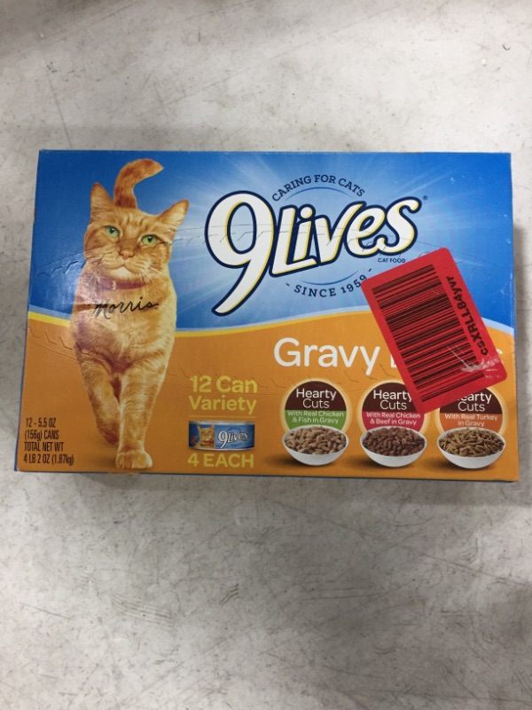 Photo 2 of 9Lives Variety Pack Favorites Wet Cat Food, 5.5 Ounce Cans
BEST BY FEB. 2022