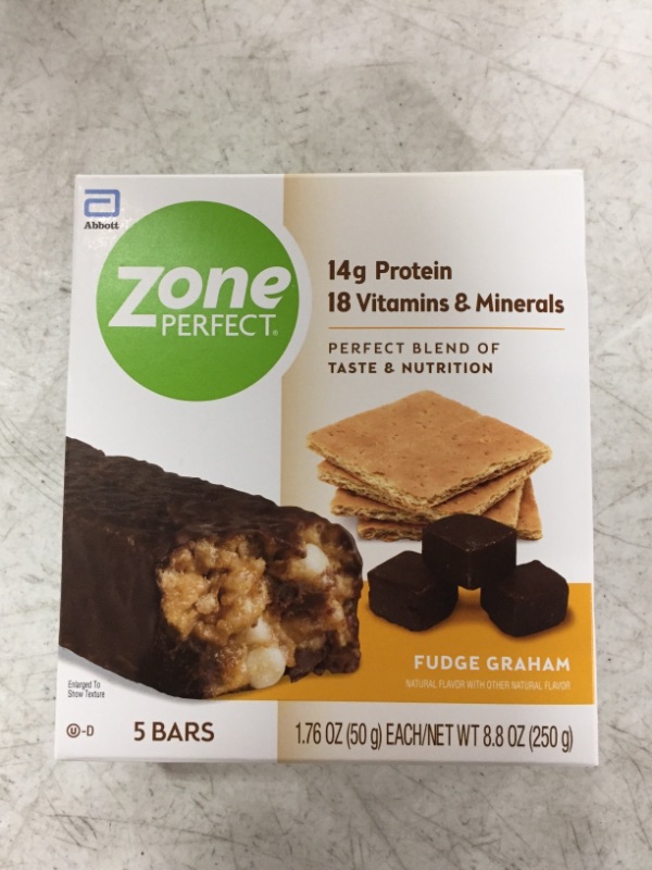 Photo 2 of Zone Perfect Nutrition Bars Fudge Graham - 5 CT. BEST BY MAR. 2022.
