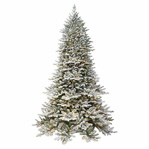 Photo 1 of Puleo International 7.5' Flocked Royal Majestic Fir Artificial Christmas Tree...
