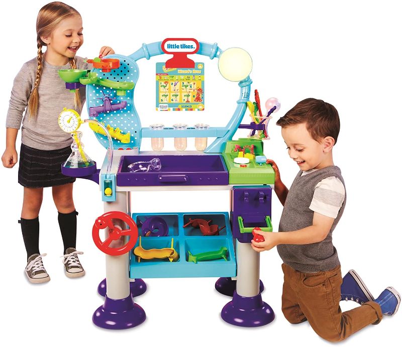 Photo 1 of Little Tikes STEM Jr. Wonder Lab Toy with Experiments for kids Multicolor, 28.00 L x 16.00 W x 33.50 H Inches