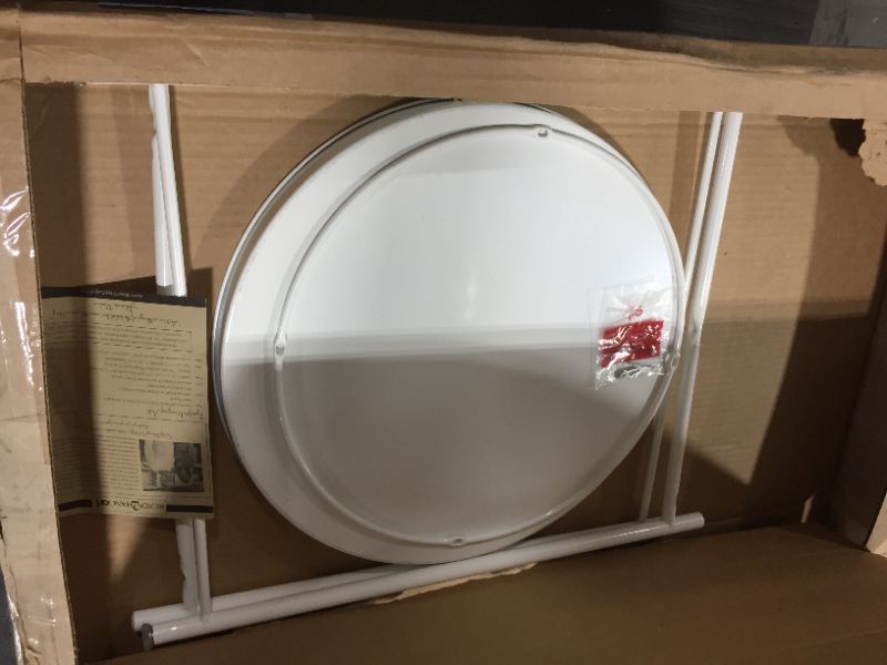 Photo 2 of 1 tier circular metal tray white