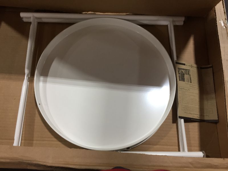 Photo 1 of 1 tier circular metal tray white