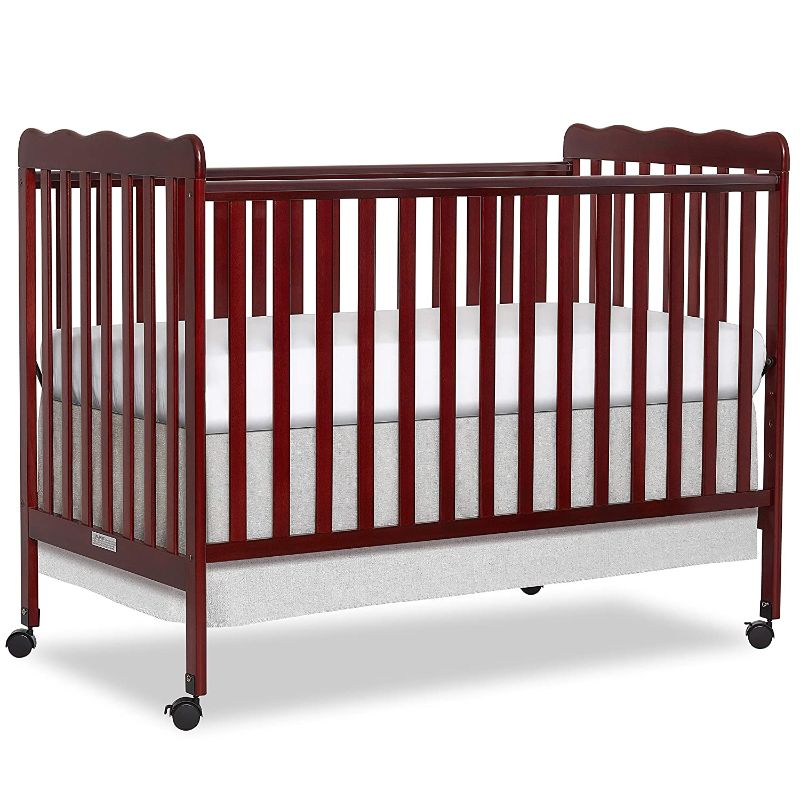 Photo 1 of Dream On Me Carson Classic 2-in-1 Convertible Crib in Cherry, Greenguard Gold Certified , 54x31x40 Inch (Pack of 1)
