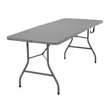 Photo 1 of Cosco 6' Signature Series Blow Mold Centerfold Table, Gray