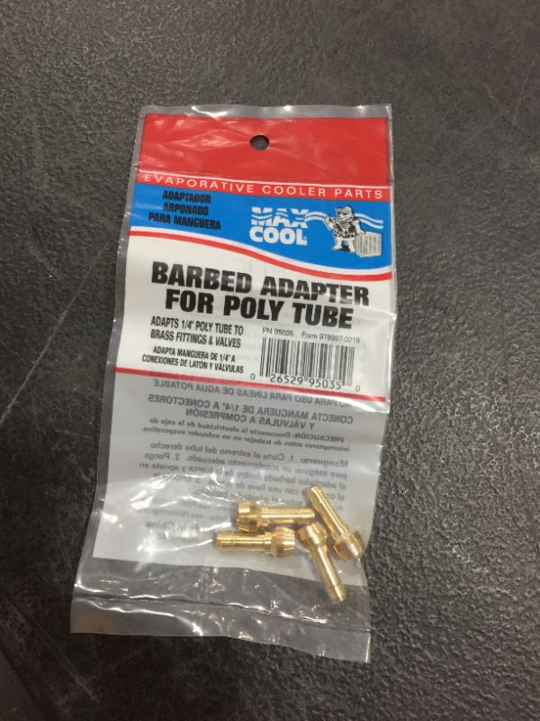 Photo 2 of Dial 95035 1/4" Poly Barbed Adapters to 1/4" CC, 4 Pack--- 1 box
