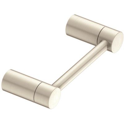 Photo 1 of MOEN Align Pivoting Double Post Toilet Paper Holder in Brushed Nickel
