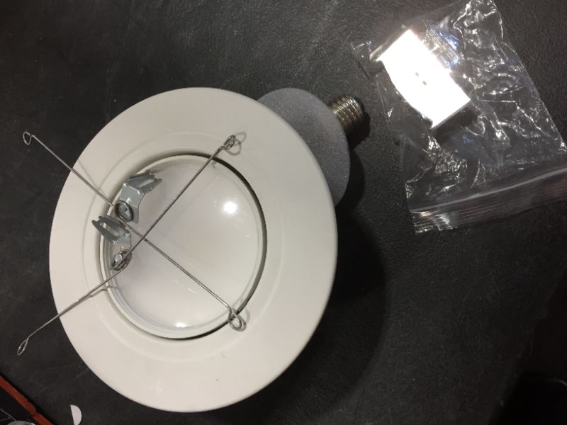 Photo 1 of Halo RA 5 and 6 In. White Integrated LED Recessed Light Adjustable Gimbal Trim
