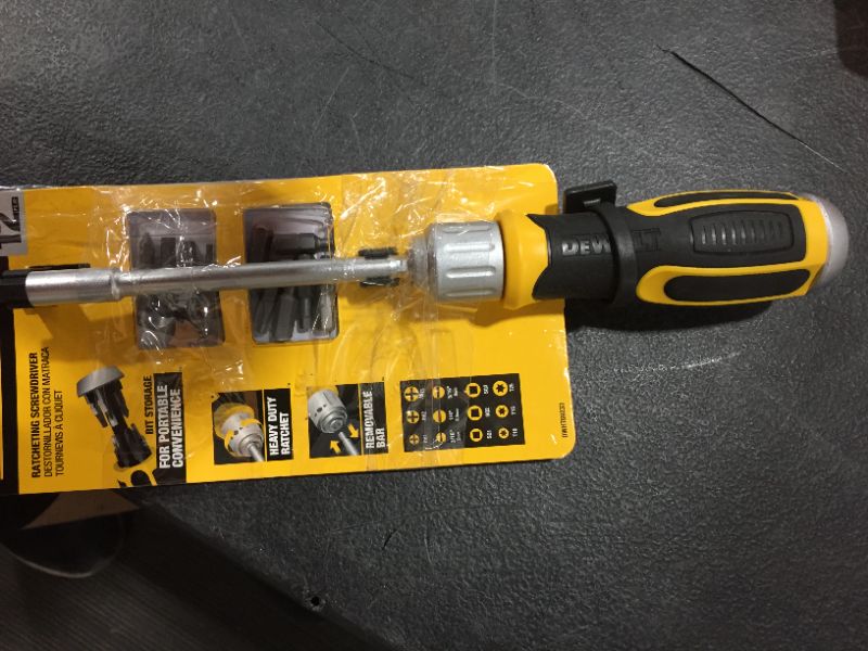 Photo 2 of DEWALT Ratcheting Screwdriver with Removable Bar and 12 Bits