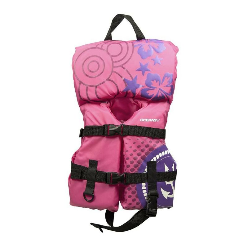 Photo 1 of Oceans 7 Infant Life Jacket Type II PFD Flotation Swim Trainer Vest, Pink/Berry
