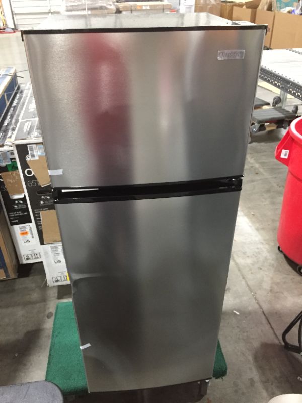 Photo 3 of 7.1 cu. ft. Top Freezer Refrigerator in Stainless Steel Look
