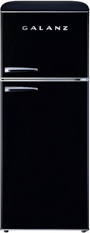 Photo 1 of ----NOT FUNCTIONAL------Galanz GLR10TBKEFR True Top Freezer Retro Refrigerator Frost Free, Dual Door Fridge, Adjustable Electrical Thermostat Control, Black, 10.0 Cu Ft CORD WAS CUT