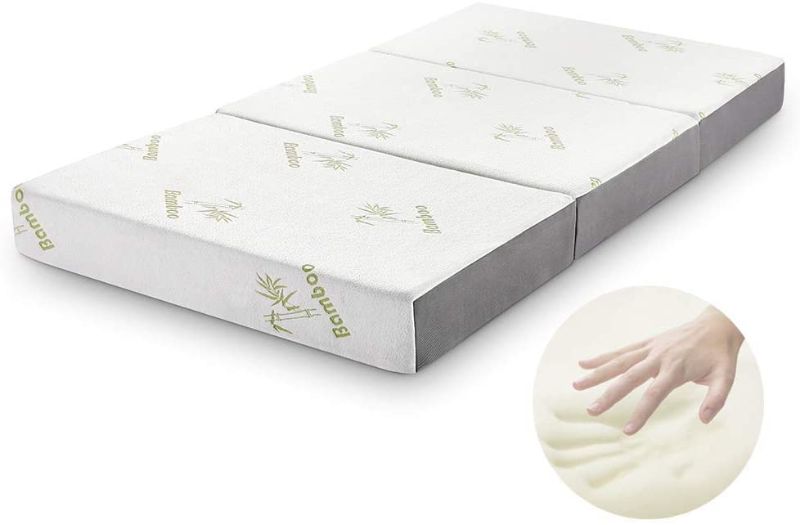 Photo 1 of Folding Mattress, Inofia Memory Foam Tri-fold Mattress with Ultra Soft Removable Cover Twin 6-Inch