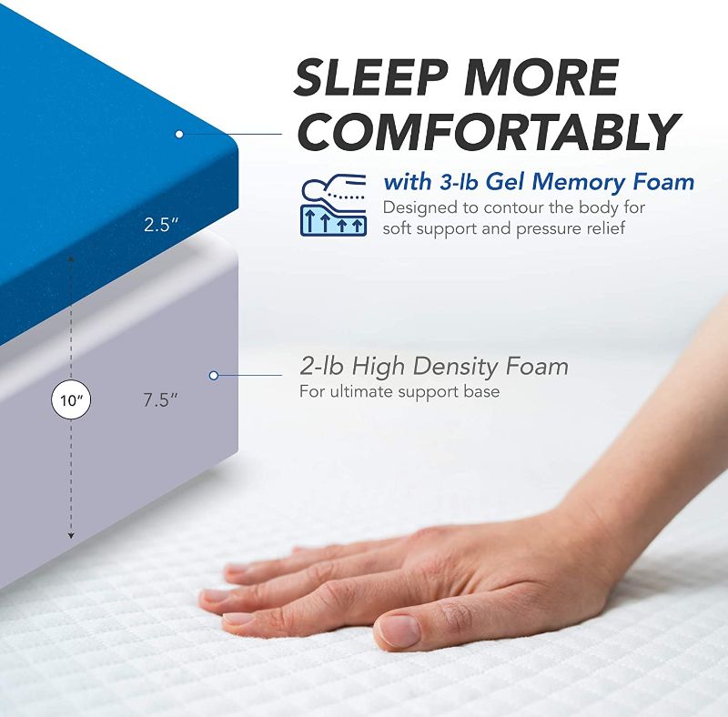 Photo 1 of DynastyMattress 10-inch CoolBreeze Gel Memory Foam Mattress-Queen Size
