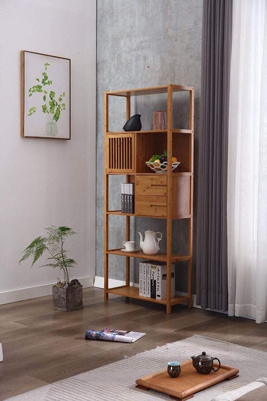 Photo 1 of Boraam Selma Bookcase, Left Facing, Natural
