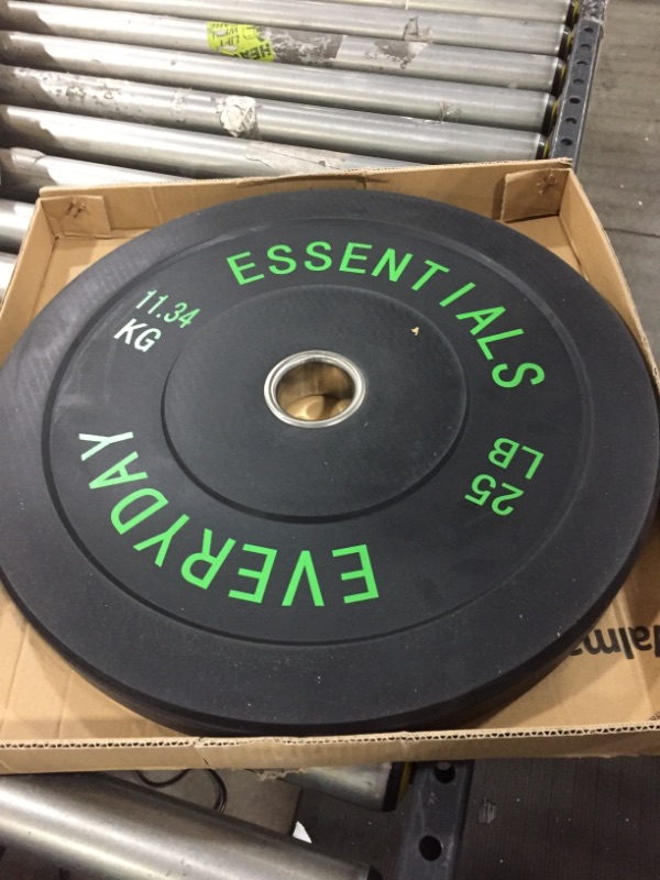 Photo 2 of BalanceFrom Everyday Essentials Color Coded Olympic Bumper Plate Weight Plate with Steel Hub, Pairs or Sets
