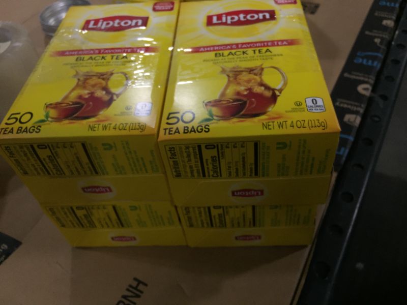 Photo 1 of (4 Boxes) Lipton Decaffeinated Black Tea Bags, 50 Ct
