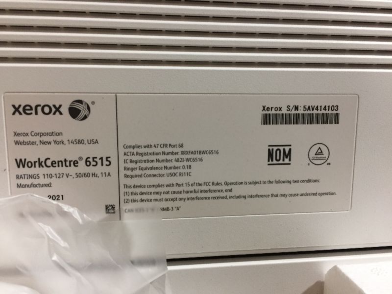 Photo 3 of Xerox WorkCentre 6515/DN Color Multifunction Printer, Amazon Dash Replenishment Ready
