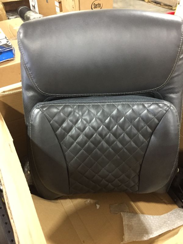 Photo 2 of AmazonCommercial Ergonomic High-Back Executive Chair with Flip-up Armrests and Motive Lumbar Support, Black Bonded Leather
