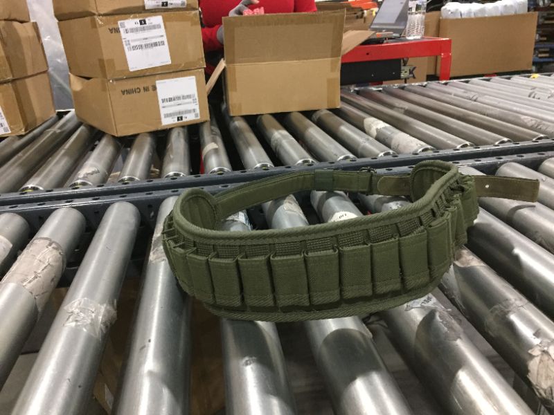 Photo 2 of Ammo Holder Belt,Military Shotgun Shell Bandolier Belt Cartridge Carrier Bullet Ammo Holder Shooting Accessory
