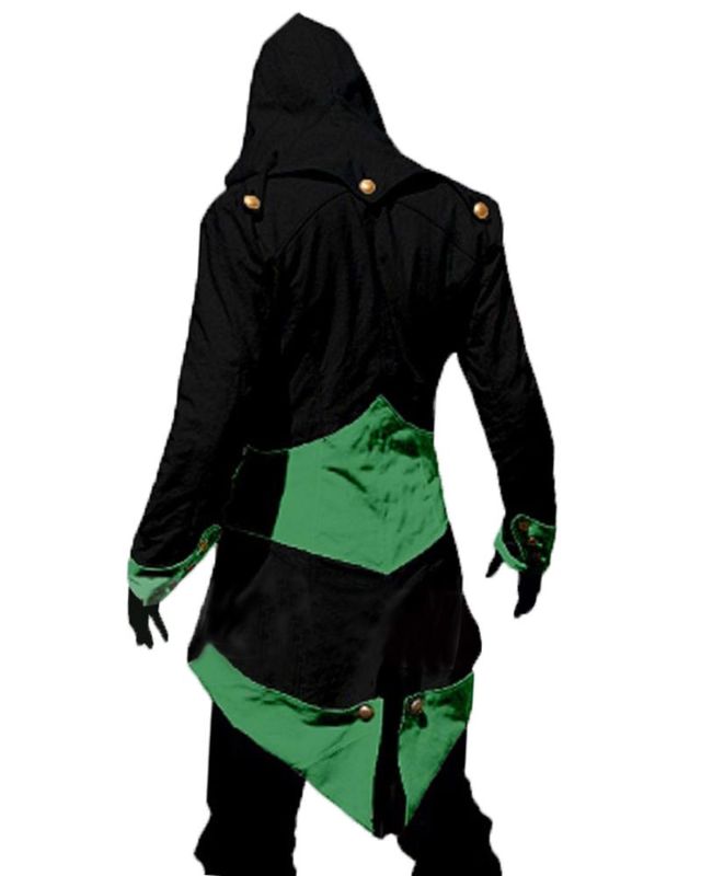 Photo 1 of  RULERCOSPLAY FASHION HOODIE FOR ASSASSIN'S CREED - BLACK AND GREEN. XL.
