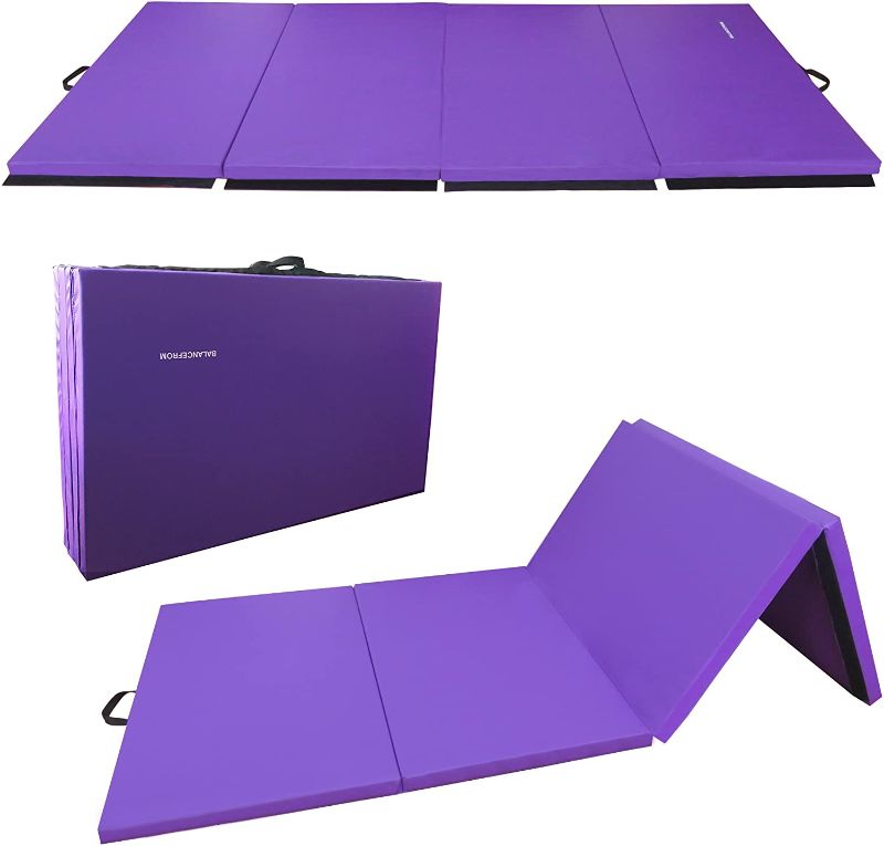 Photo 1 of BalanceFrom GoGym All-Purpose 4'x10'x2 Extra Thick High Density Anti-Tear Gymnastics Gym Folding Exercise Aerobics Mats