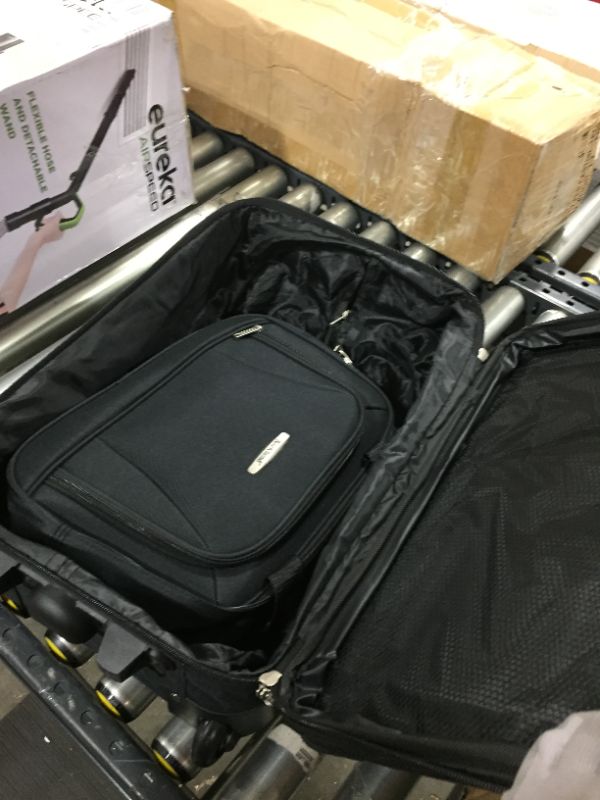 Photo 3 of U.S. Traveler Rio Rugged Fabric Expandable Carry-On Luggage Set, Black, 2-Piece