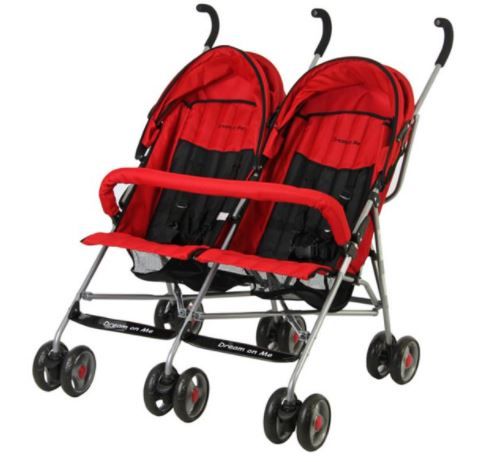 Photo 1 of Dream On Me Twin Stroller, Red