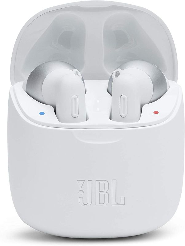 Photo 1 of JBL Tune 225TWS True Wireless Earbud Headphones - JBL Pure Bass Sound, Bluetooth, 25H Battery, Dual Connect, Native Voice Assistant (White)