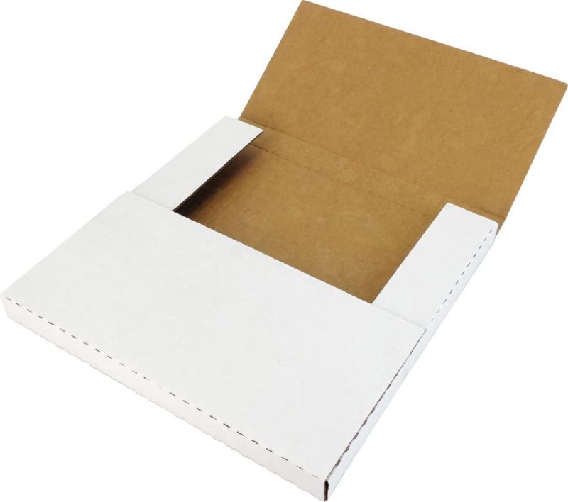 Photo 1 of (10) White Vinyl Record LP Shipping Mailer Boxes - Holds 1 to 3 12" Records - Adjustable Height - Strong 200# Test Cardboard #12BC01VDWH
