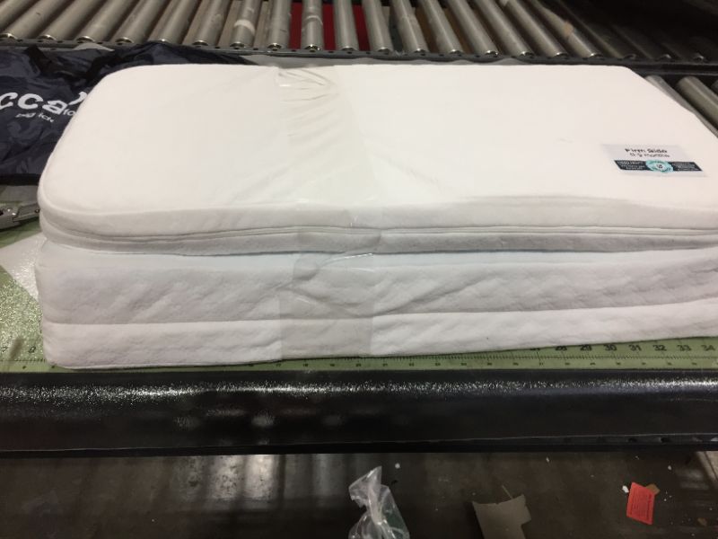 Photo 4 of Pack and Play Mattress, Baby Portable Travel Pack n Play Mattress Pad, Foldable Playard Mattresses, Toddler Playpen Mattress, Mini Crib Mattress Nap Mat, Fitted 27x39 inch
