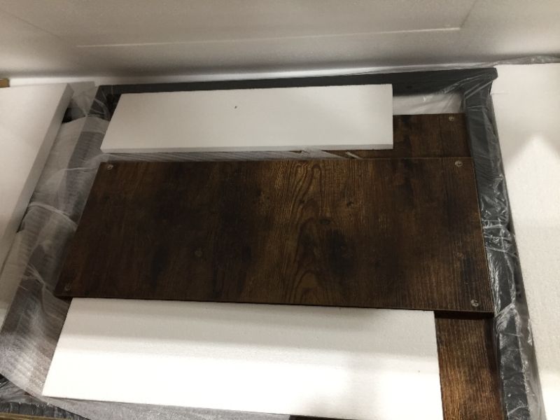 Photo 2 of 4 Tier Shelf/Desk Wood and Black Metal