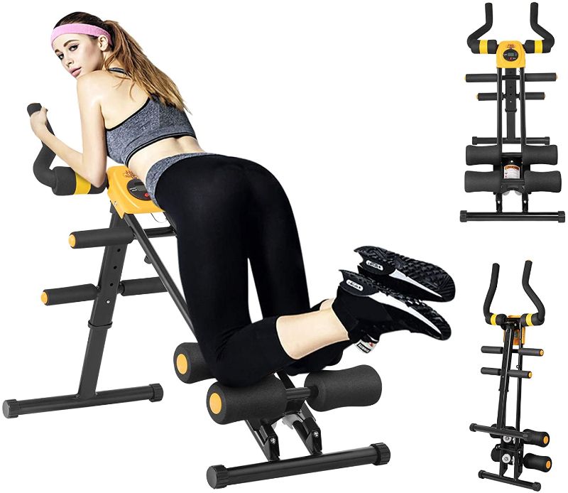 Photo 1 of wowspeed Core & Abdominal Trainers, Ab Machine Exercise Equipment for Home Gym, Strength Training Ab Cruncher Foldable Fitness Equipment, Whole Body Workout Machine for Leg, Thighs, Buttocks Shaper
