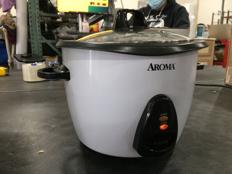 Photo 2 of Aroma 20-Cup Pot-Style Rice Cooker & Food Steamer, White