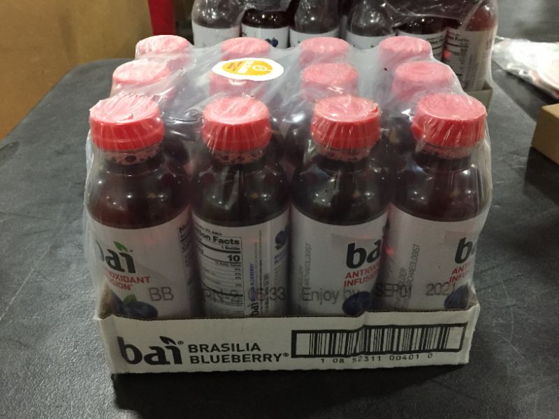 Photo 3 of Bai Flavored Water, Brasilia Blueberry, Antioxidant Infused Drinks, 18 Fluid Ounce Bottles, 12 Count
Best By Sep 01/21