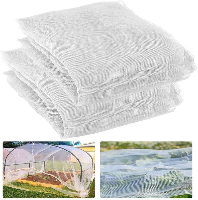 Photo 1 of 2 Pack 9.8 ft x 6.5ft Garden Netting - Garden Screen Mesh Netting Garden Plant Covers for Vegetales Fruits Flowers
