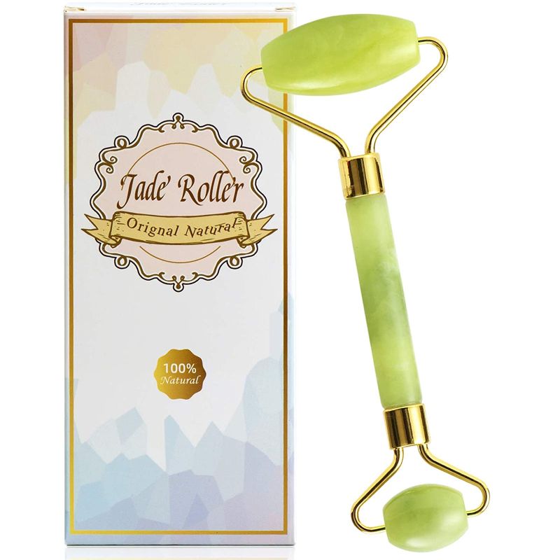 Photo 1 of 100% Real Natural Jade Face Roller/Anti-aging Facial Roller Jade Stone Massager for Face & Eye Massage, Beauty Skincare Facial Massage Tool
