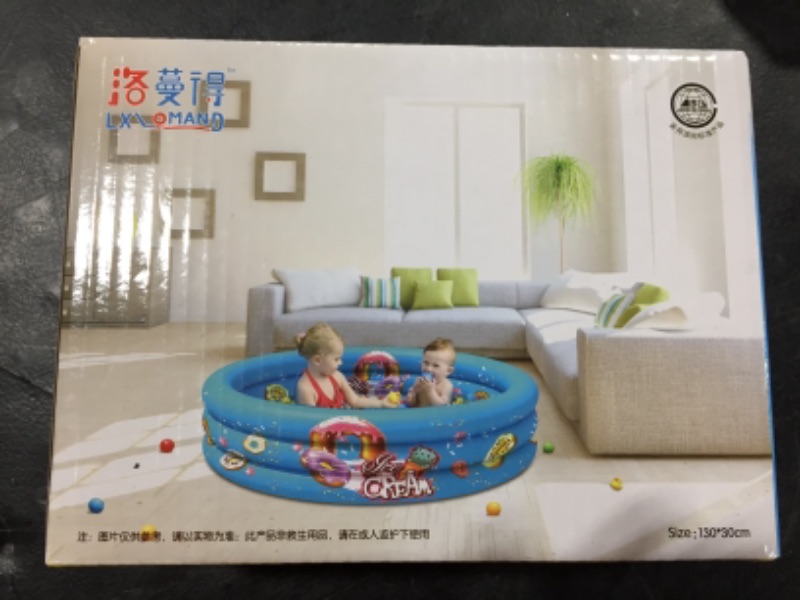 Photo 1 of Circle shaped children's inflatable swimming pool baby paddling pool square bubble bottom thickened ocean ball pool Baby bathtub
