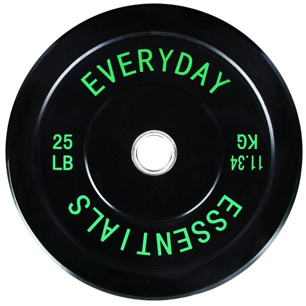 Photo 1 of 1 Pc Everyday Essentials Olympic Bumper Plate Weight Plate with Steel Hub, 25 lbs