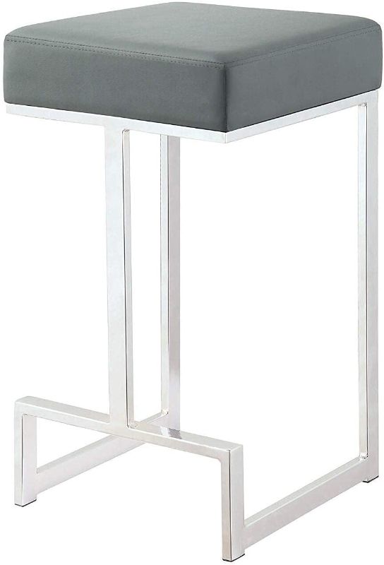 Photo 1 of Coaster CO- Counter Height Stool, Grey/Chrome
