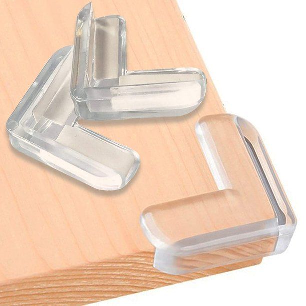 Photo 1 of 12 Pack L-Shaped Clear Corner Protector High Resistant Adhesive Baby Proofing Sharp Table Corner Protector Baby Safety Impact Absorbent Furniture Corner Guards Prevent Injuries Protection Case of 100 
