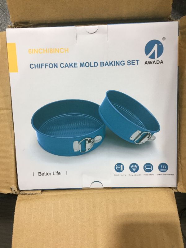 Photo 1 of 6inch/8inch chiffon cake mold baking set 