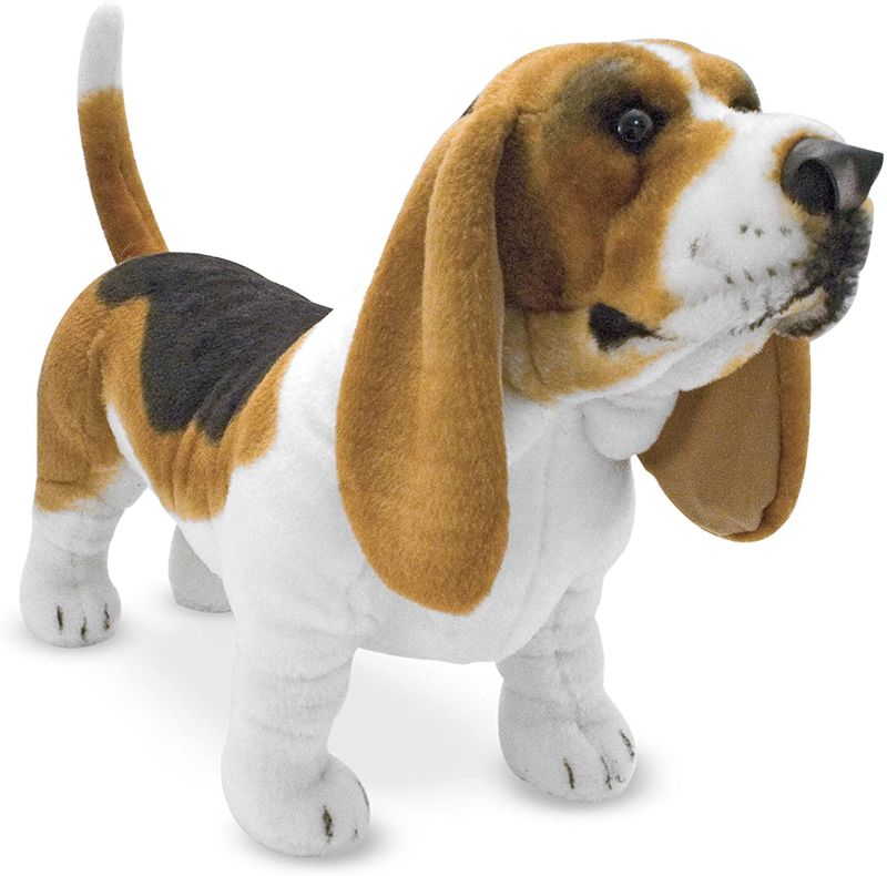 Photo 1 of Melissa & Doug Giant Basset Hound - Lifelike Stuffed Animal Dog
