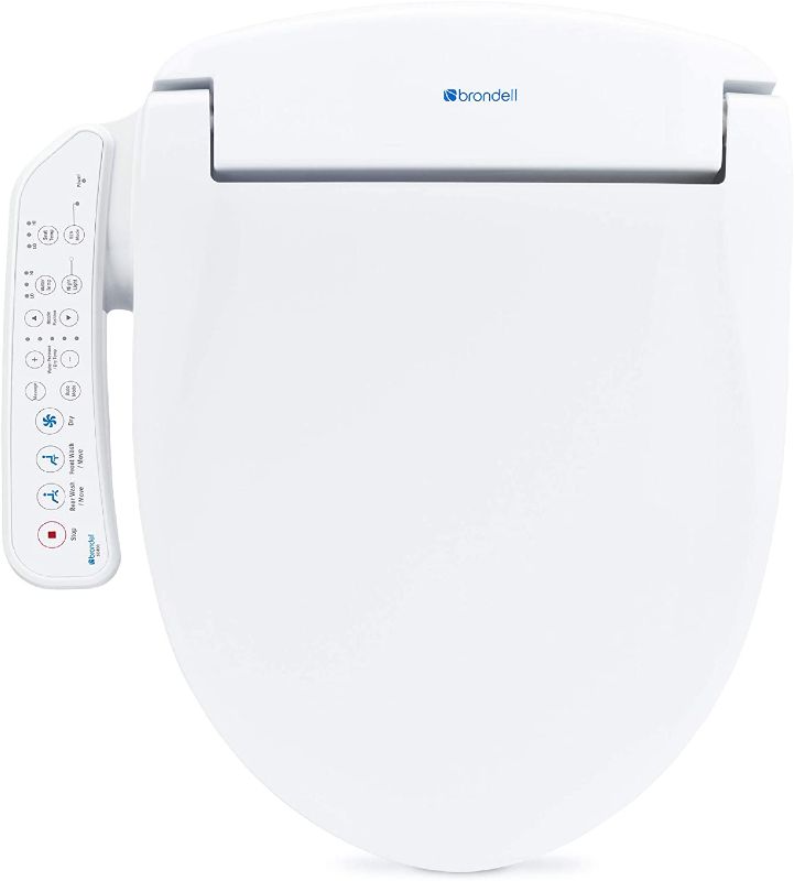 Photo 1 of Brondell Swash SE400 Seat, Fits Round Toilets, White – Bidet – Oscillating Stainless-Steel Nozzle, Warm Air Dryer, Ambient Nightlight
