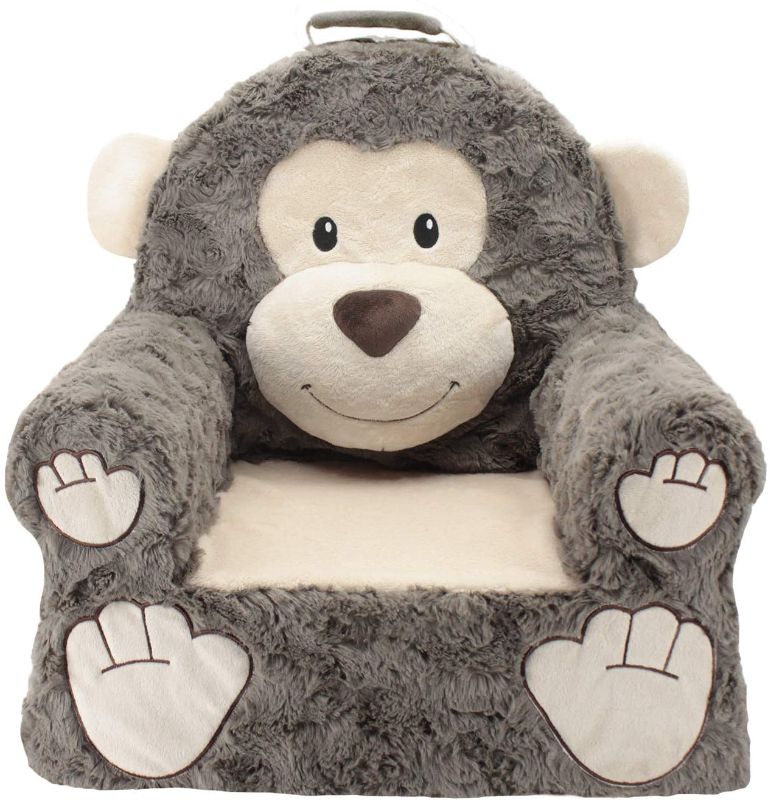 Photo 1 of Soft Landing | Sweet Seats | Premium Character Chair with Carrying Handle & Side Pockets – Monkey
